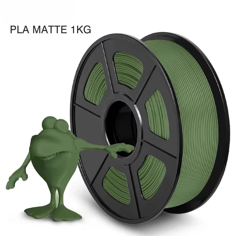 Green Matte PLA 3D Printer Filament 1.75mm 1KG Low Gloss Smooth Printing Consumable for FDM Machines