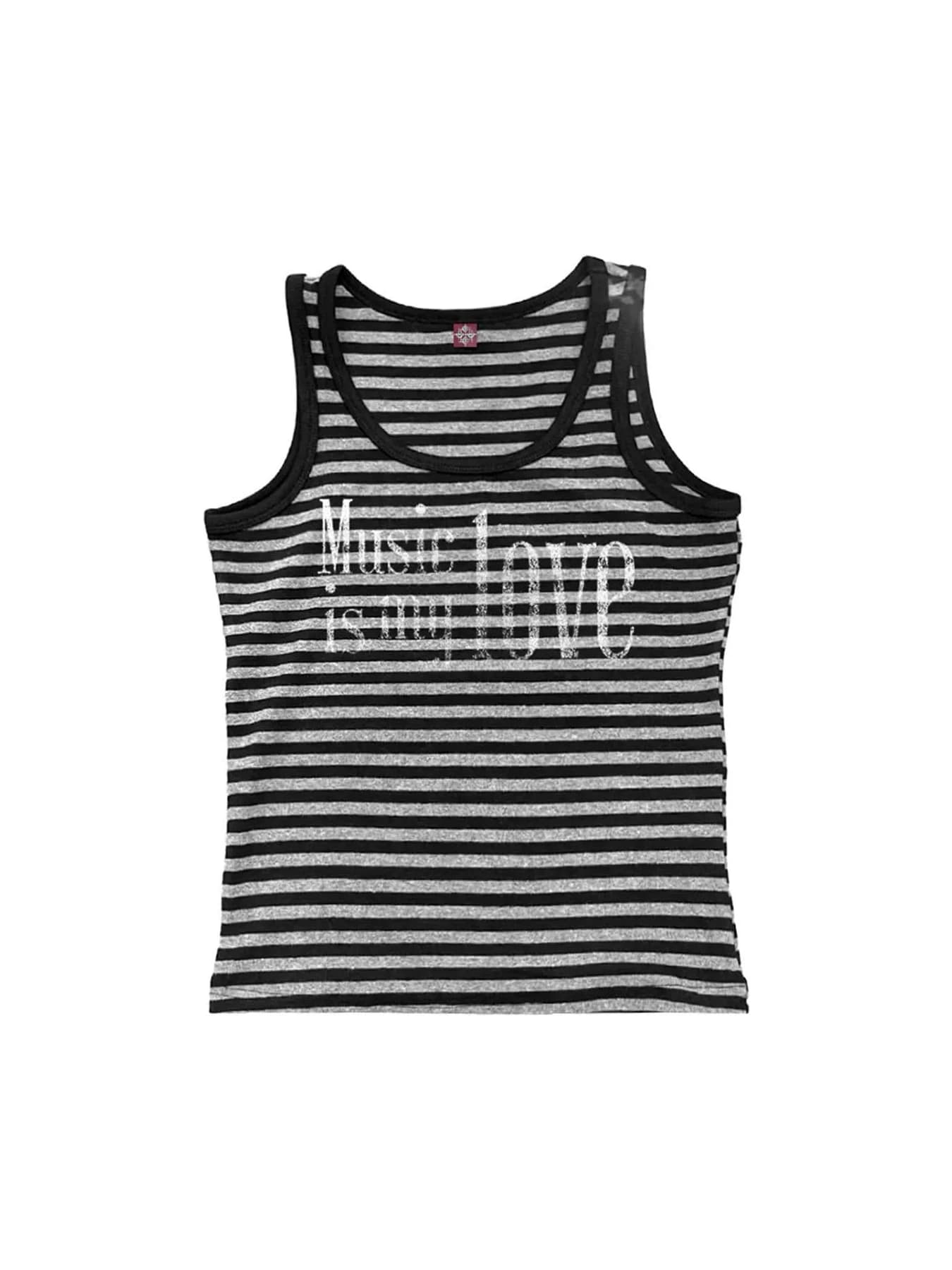 Nuova Collezione Estiva: T-Shirt Y2K con Stampa a Righe e Lettere, Sexy e alla Moda con Collo Rotondo