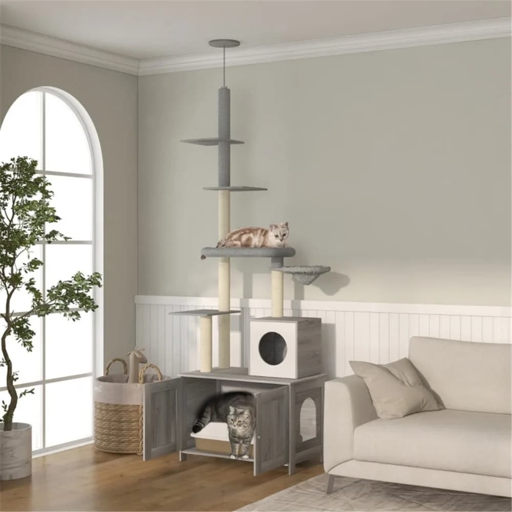 Modern Classic Luxury Eco-Friendly Durable lSpace-Saving Cat Tree Easy Assembly