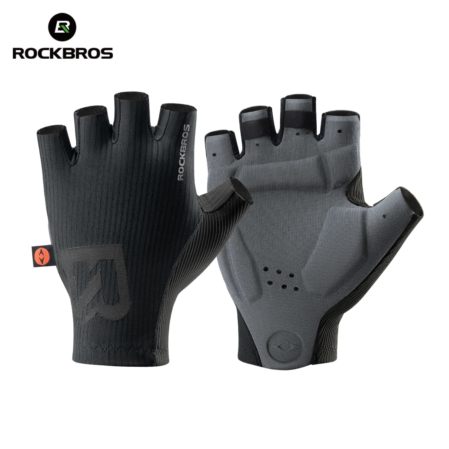 ROCKBROS Cycling Shockproof Bike Half Finger Elastic Thickened Palm Breathable Bicycle Short Gloves Summer Gloves
