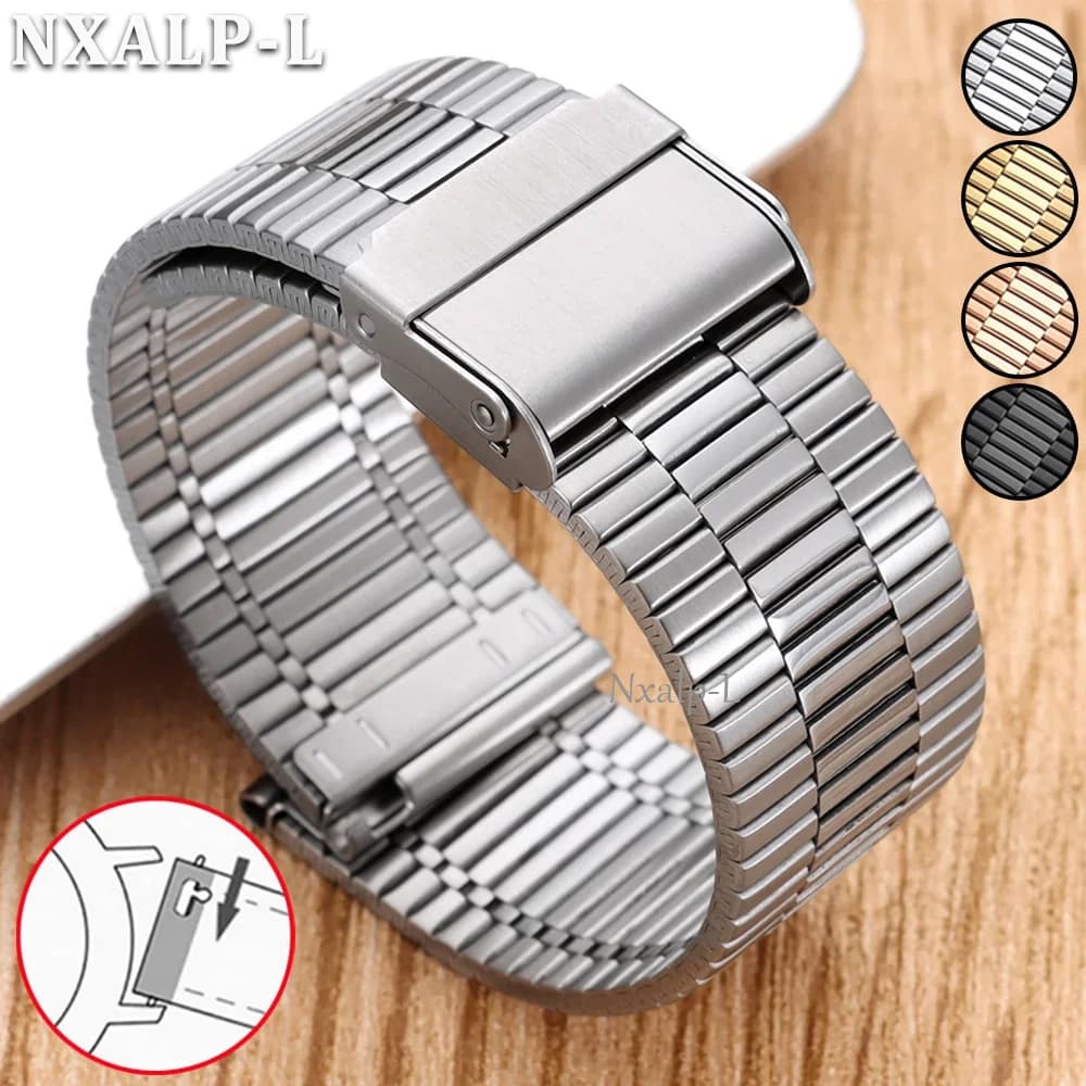 Thin Stainless Steel Watch Band 20mm 22mm for Huawei Watch Gt6/5 Quick Release Bracelet Women Men Metal Strap for Samsung Galaxy