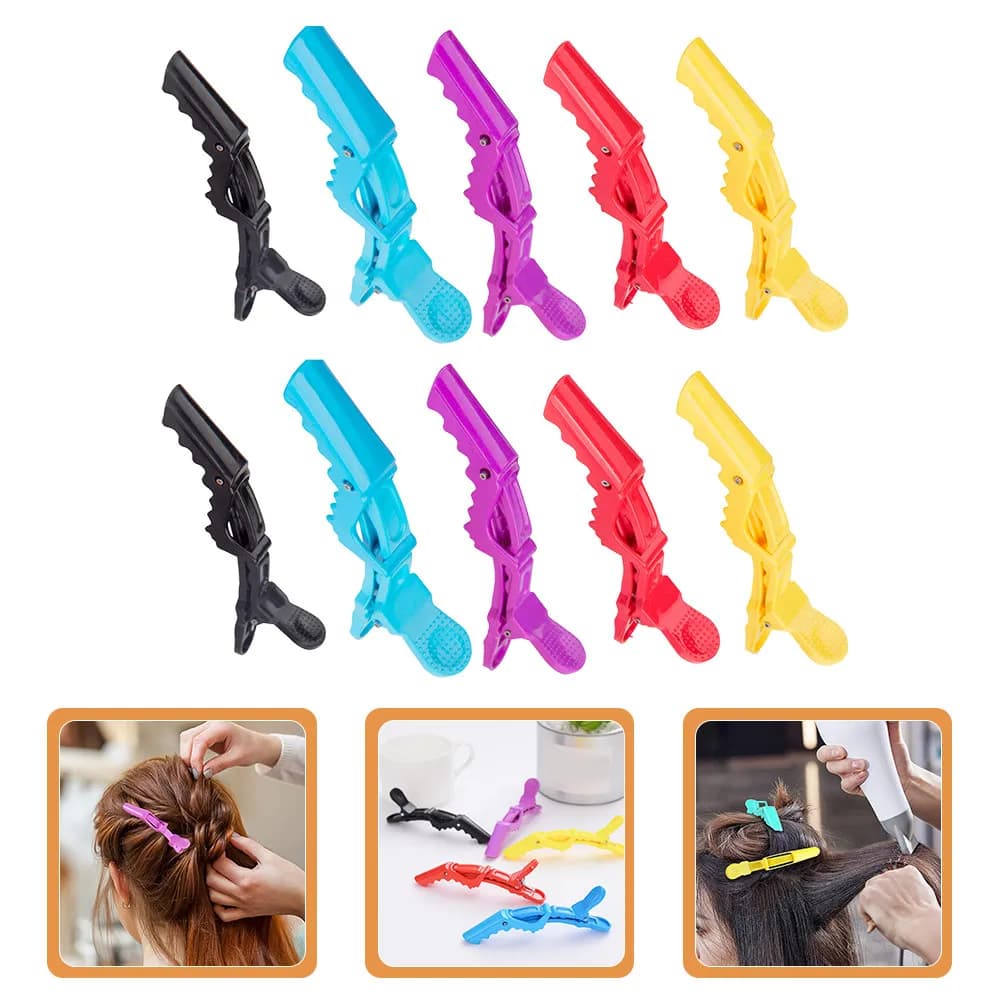 25Pcs Hair Partition Clips Duckbill Clamps for Sectioning Styling Haircut Hairdressing Tools Alligator Clips Blow Dry Curl