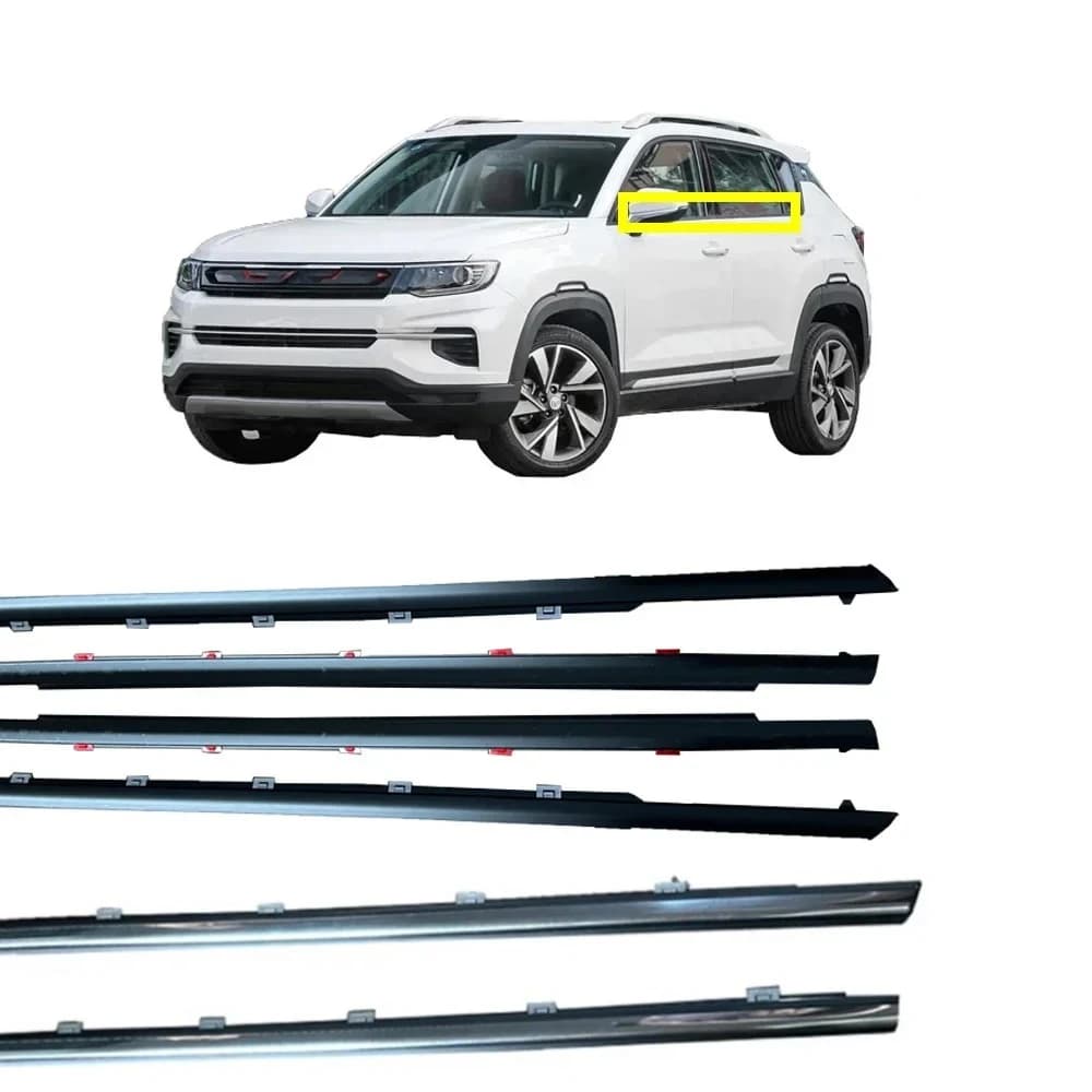 4 pezzi di gomma per vetro per finestra esterna nera per ChangAn CS35 Plus protezione in vetro guarnizione per striscia di gomma laminata esterna in vetro