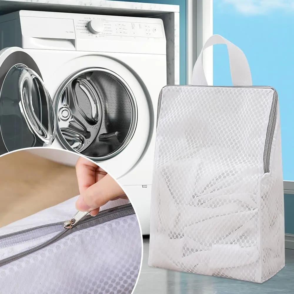 Hangable melamine sponge storage bag for dirty clothes, delicate linen washing bags, laundry net, for cleaning the kitchen, sponge for mom
