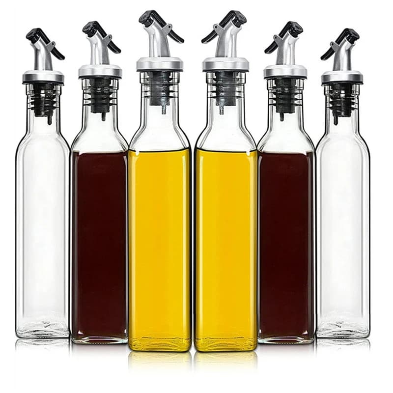 150ML/250ML/500ML Pentola di Olio di Plastica a prova di Perdite Condimento Da Cucina Salsa di Soia Bottiglia di Aceto Bottiglia di Olio di Oliva Trasparente