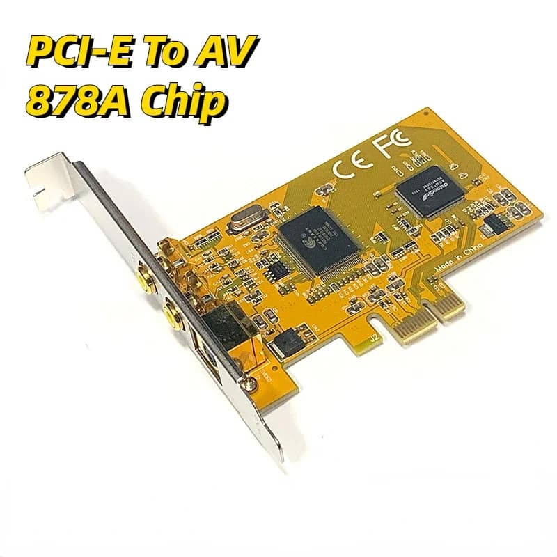 Scheda di acquisizione PCIE 878A PCI-E 878 Sonografia Immagine medica 2 PORTE Connettore terminale AV Svhs Scheda di acquisizione video SDK2000 1394
