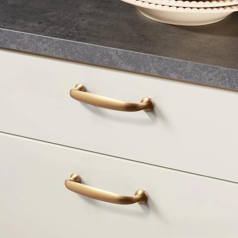Maniglia per armadio, pomello per porta, maniglia per cassetto, moderna, nuovo stile cinese, lusso leggero americano, dorata, per bagno e cucina