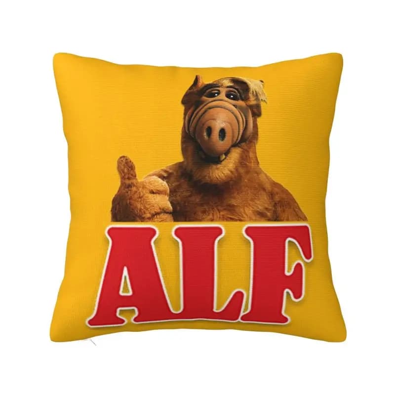 ALF Alien Life Form 40x40 cm Velvet Ski Fi TV Show Sofa Cushion Auto Square Federation Bedroom Decoration
