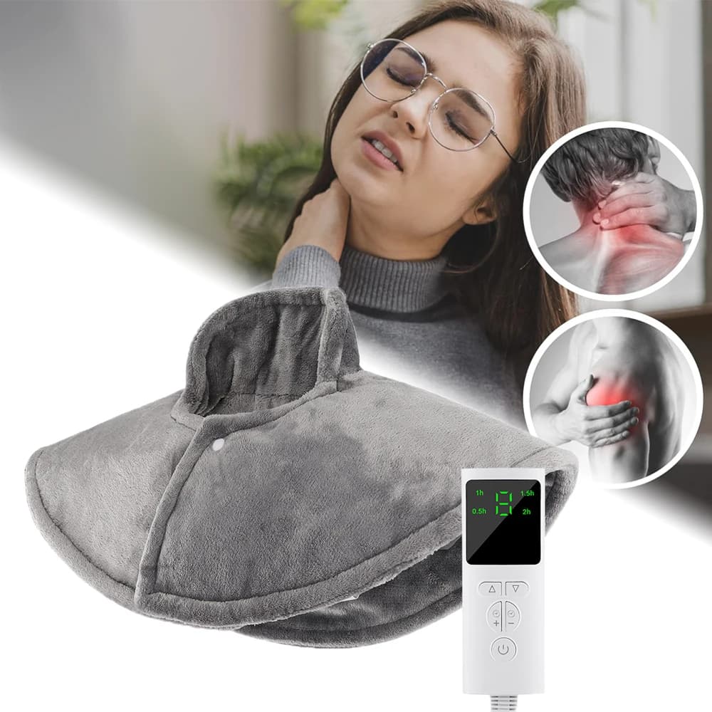 Riscaldamento elettrico Spalla Collo Pad Impacco caldo a 9 livelli Scialle posteriore Coperta per fisioterapia Scaldino Riscaldamento Rilassamento Spalla sul retro