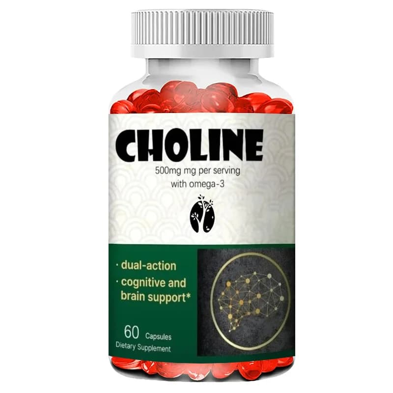500mg Colina supplement with Omega-3: It promotes energy, liver health and prenatal vitamins