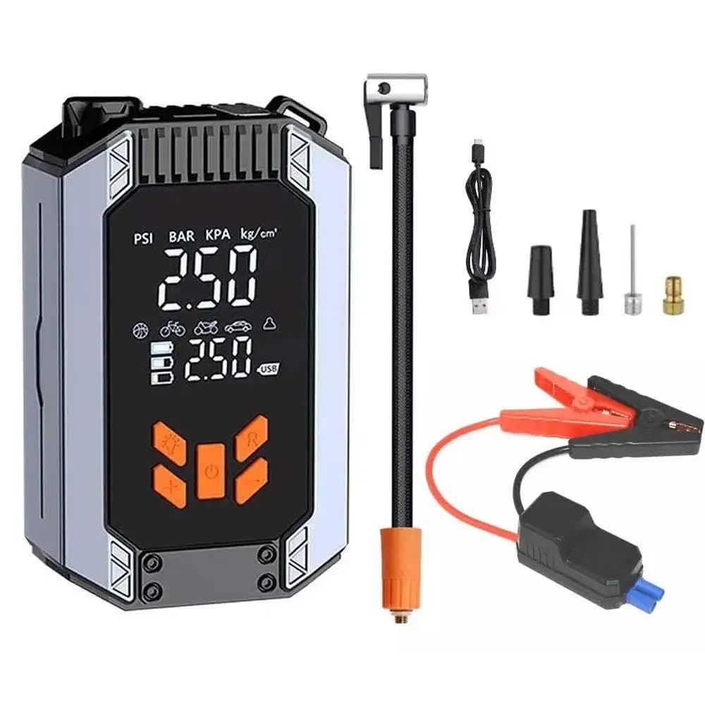 Avviatore di emergenza per auto portatile 12v Power Pack 7200mAh Avviatore di emergenza per auto Gonfiatore di alimentazione con pompa d'aria Avviatore di emergenza