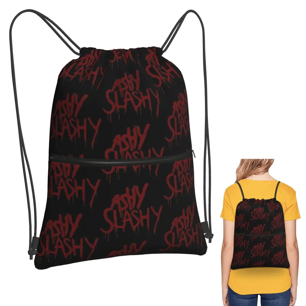 Ash Vs The Evil Dead - Zaini Ashy Slashy Borsa sportiva tascabile con coulisse multifunzione Borse per libri per viaggi scolastici