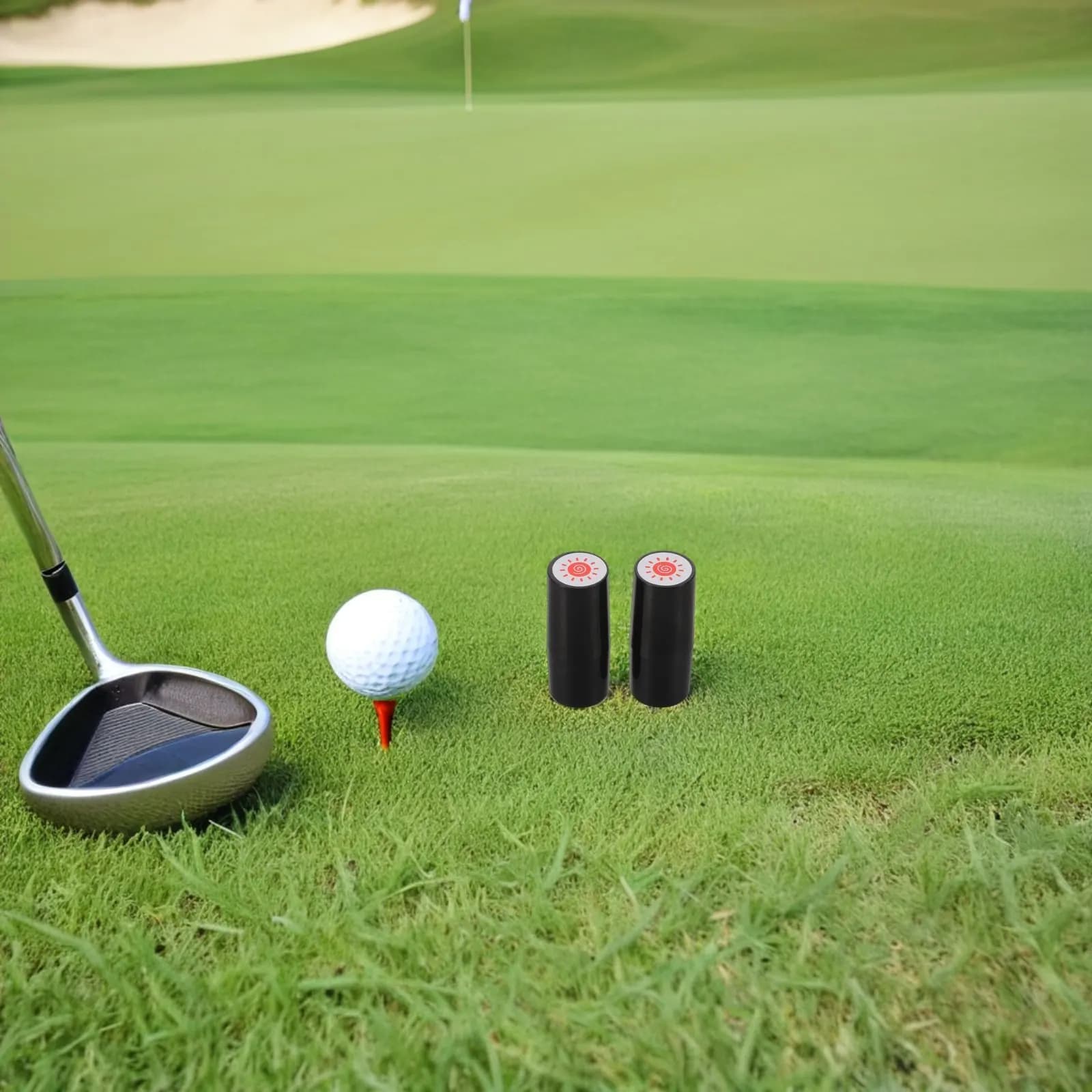 2 Pezzi Marcatori per Palline da Golf Riutilizzabili, Timbri in Plastica Fotosensibili, Strumento per Marcatura Palline da Golf ad Asciugatura Rapida e Impermeabile