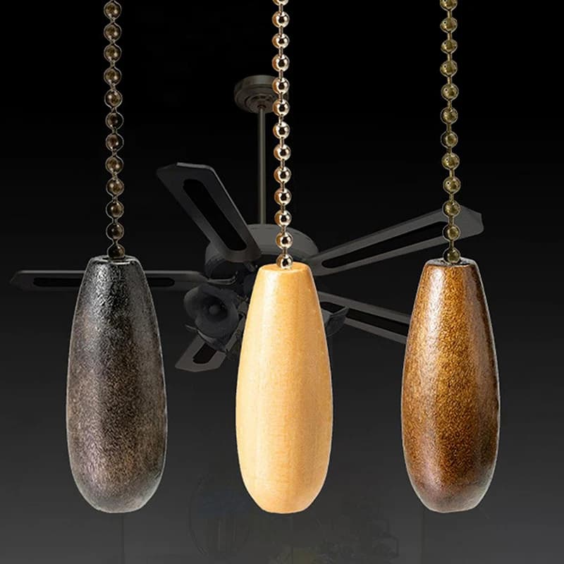 1 pcs chain for ceiling fan pulls chain traction wood pendant extension rope pull chain easy installation removal for blower lamp ceiling lamp
