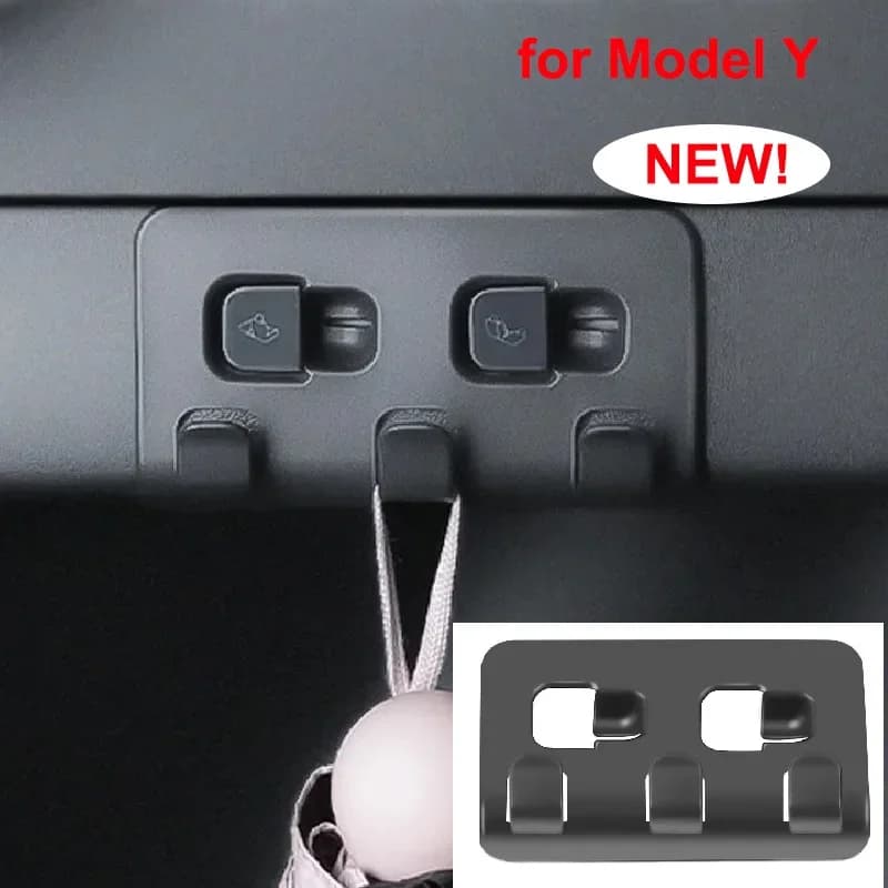 Gancio per bagagliaio posteriore aggiornato per Tesla Model Y 2024 Gancio portaoggetti per borsa da viaggio Ombrello Hanger ModelY Accessori interni