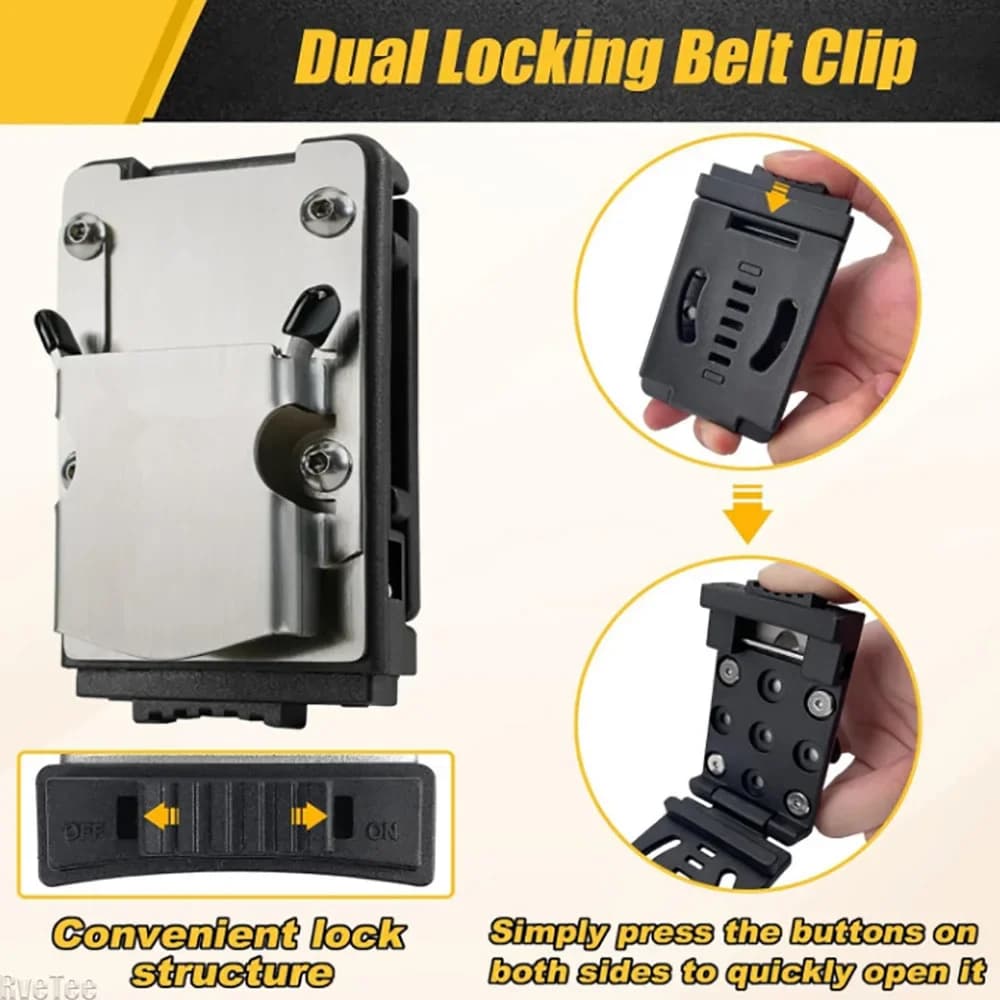 2.1inch Drill Holder Belt Clip Hook Holster Cordless Drill Driver Tape Measure Quick Access Eletric Drill Clip on Belt Fits
