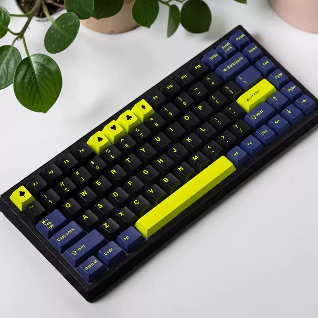 Set di 163 Tasti GMK Night Runner, Keycaps in ABS Double Shot, Profilo Cherry per Tastiera Meccanica Wooting EV63