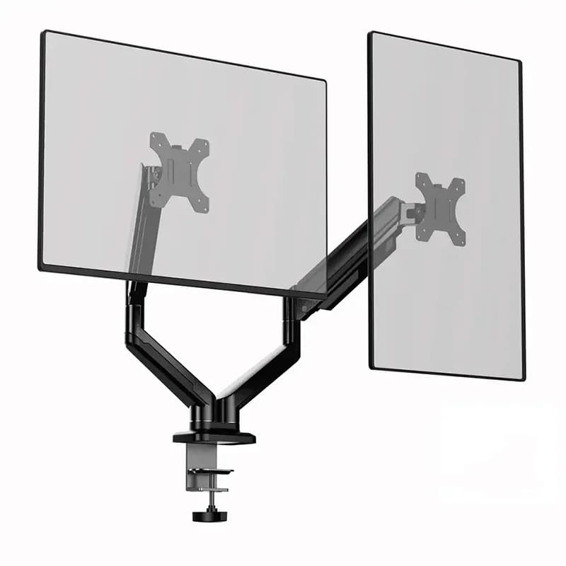 Universal Expandable Desk Display Bracket with Double Monitor Support for Laptop Table Support with 10-32 Inch Double Arm Screen