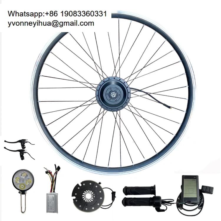 Kit di conversione eBike con motore mozzo per bici elettrica, per ruote da 29 pollici, kit eBike per pneumatici fat, batteria al litio, tubo obliquo da 26 pollici
