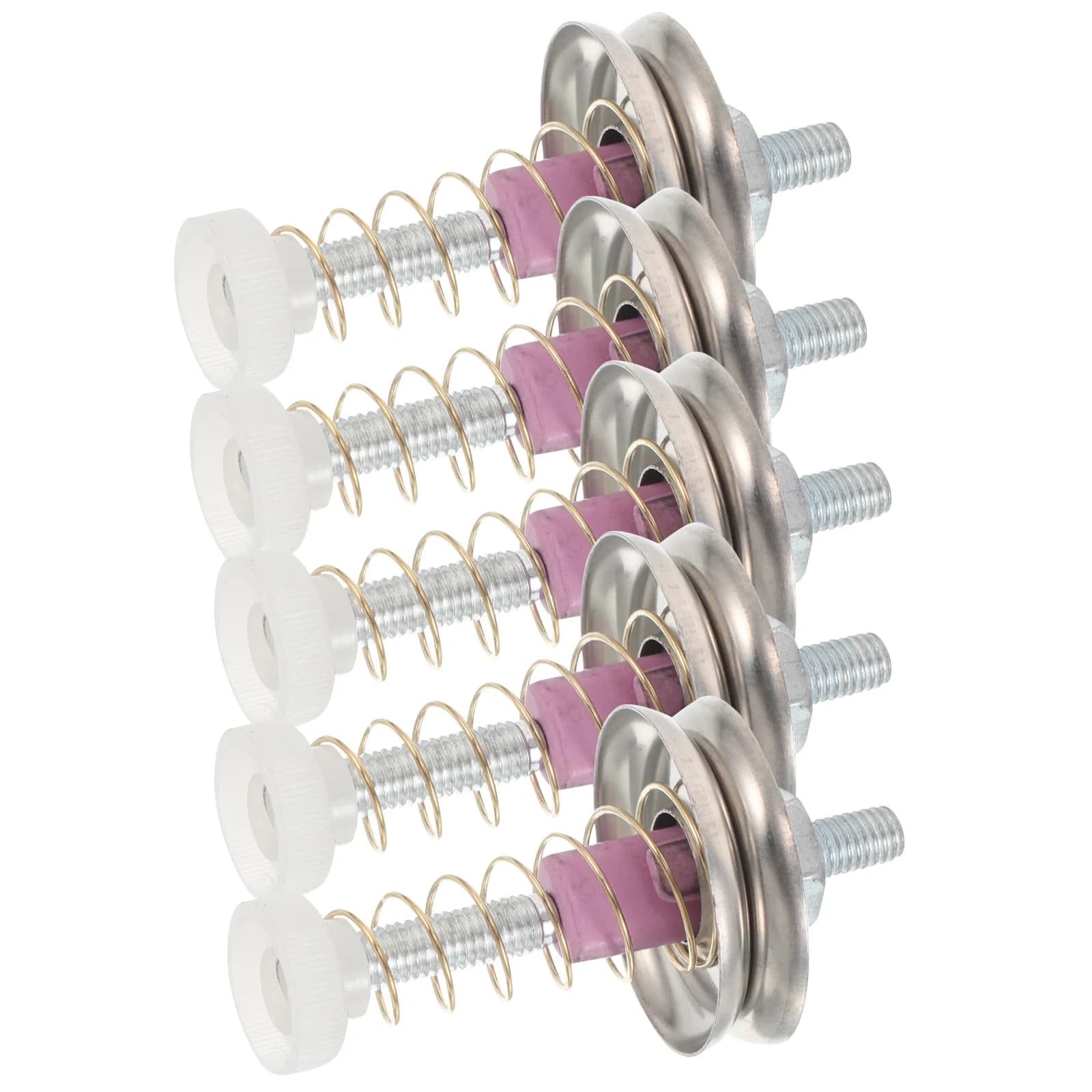 5 Pezzi Tensionatori a Molla in Acciaio Inox per Macchina da Maglieria, Controllo del Filo in Ceramica per Tessitura Fluida ed Efficiente