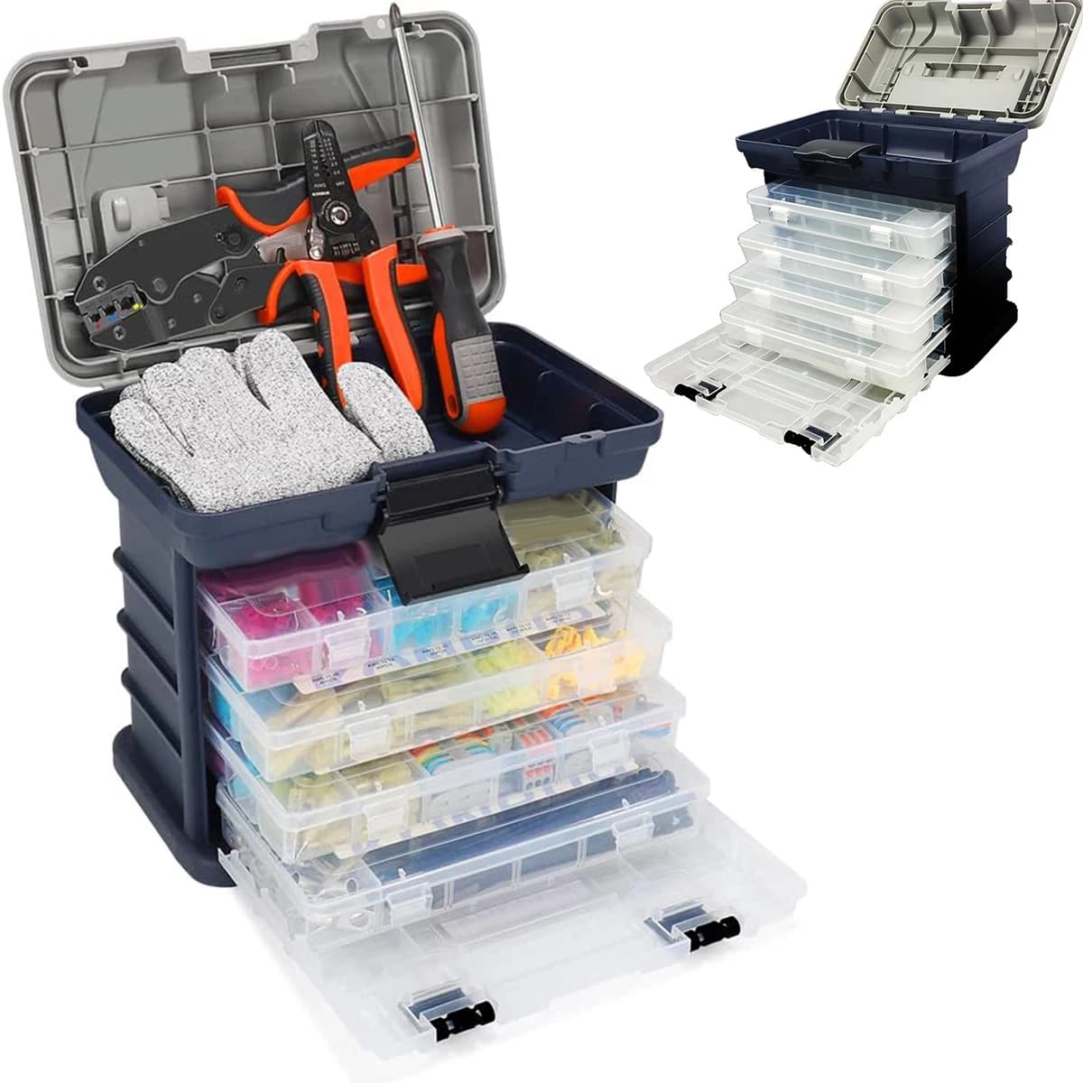 Multifunctional equipment box Fashing Esche accessories box Fishing toolbox Portable Organizer Case for Artistic Crafts