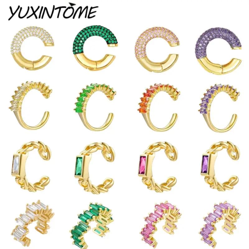 1 pz 925 ago in argento sterling semplice ed elegante zircone colorato orecchini a clip singolo accessori per orecchini da festa di nozze da donna