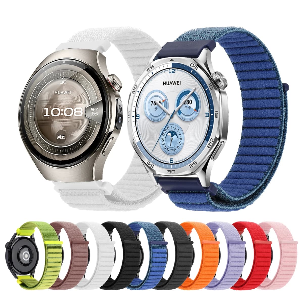 Cinturino in nylon per HUAWEU WATCH 5 4 3 pro 46mm cinturino GT 5 4 3 2 46mm/GT 3 2 42mm Sostituisci il braccialetto 22mm 20mm cinturino per HONOR
