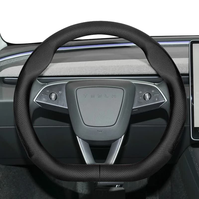 Adatto per coprivolante in pelle traspirante ultrasottile Tesla adatto per il modello 3 YXS 2024