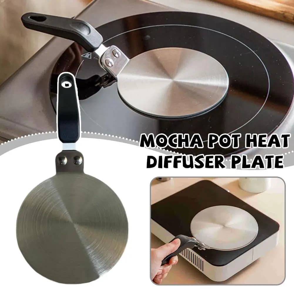 Stainless Steel Induction Heat Diffuser, Universal Plate Pentole Converter, Anti-coating Handle, Extension Pentola Duration