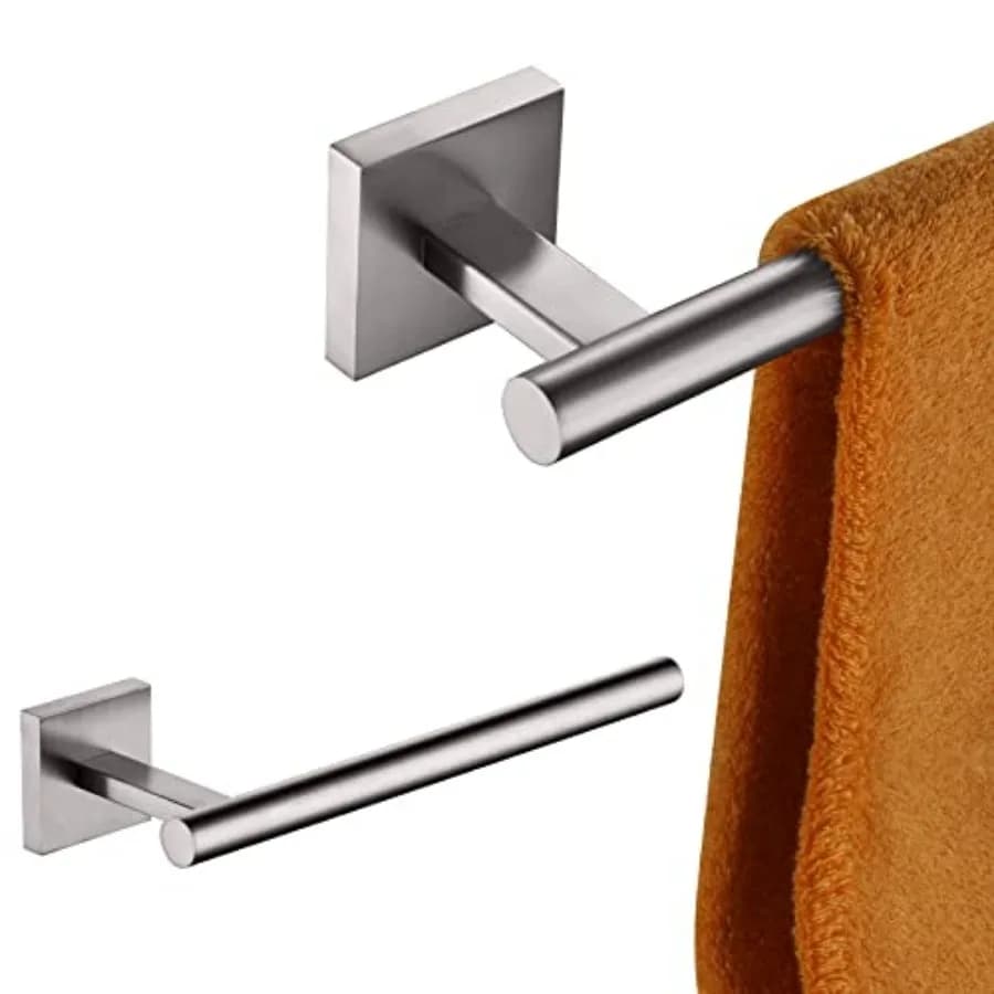 Portasciugamani da bagno da 24 pollici, porta asciugamani a barra, appendi asciugamani, anello portasciugamani, nichel spazzolato B4005BR-L24+B3008BR