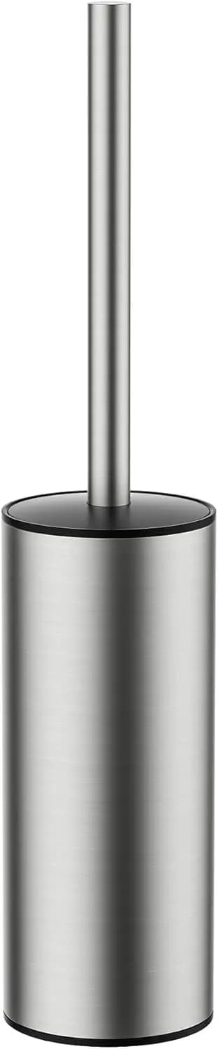 Set Spazzola per WC con Supporto, Spazzola per WC con Base in Acciaio Inox 304 Resistente e Extra Lunga