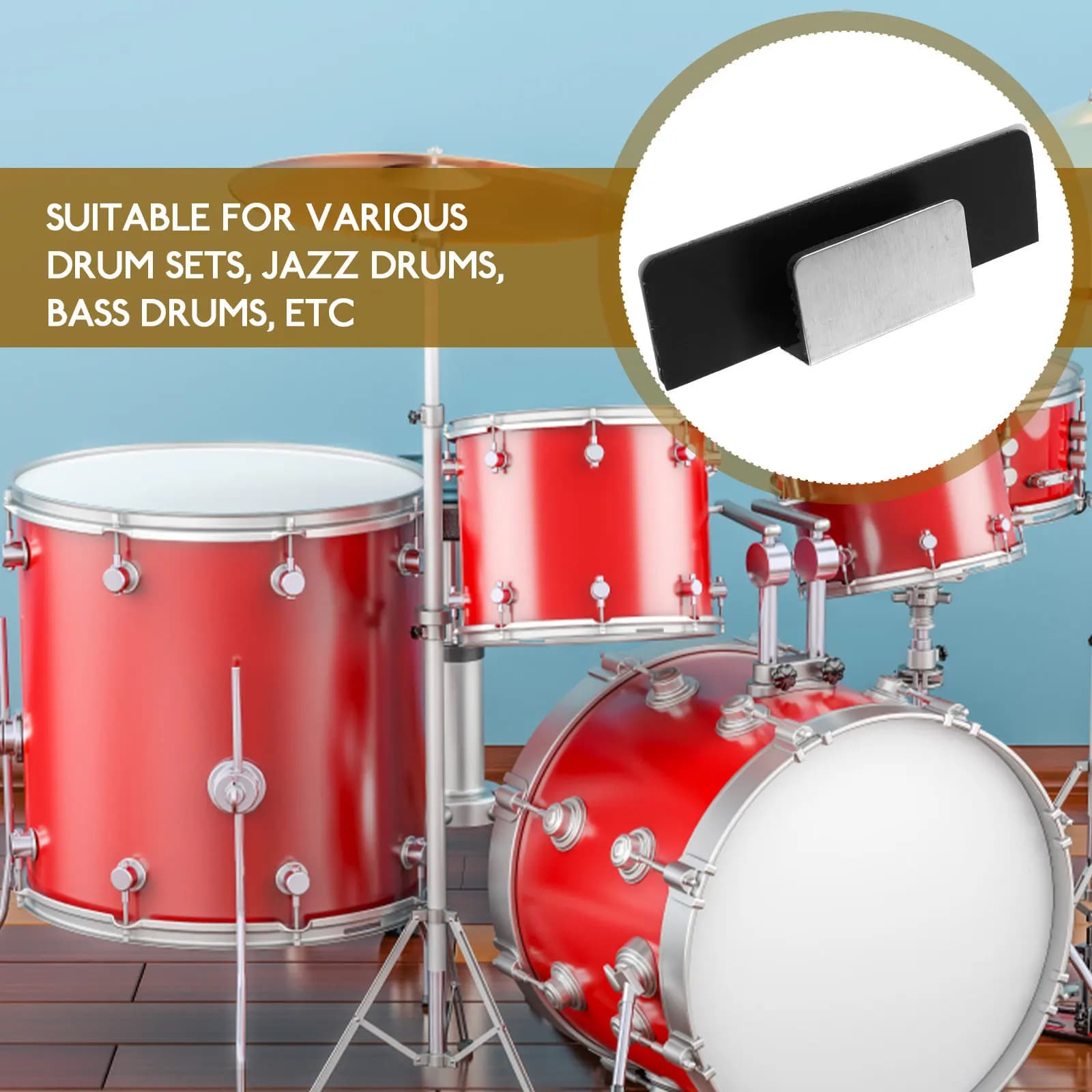 Drum Kit Parts Pad Accessories Hardware Bass Hoop Protector Dampeners Mallets Accessory