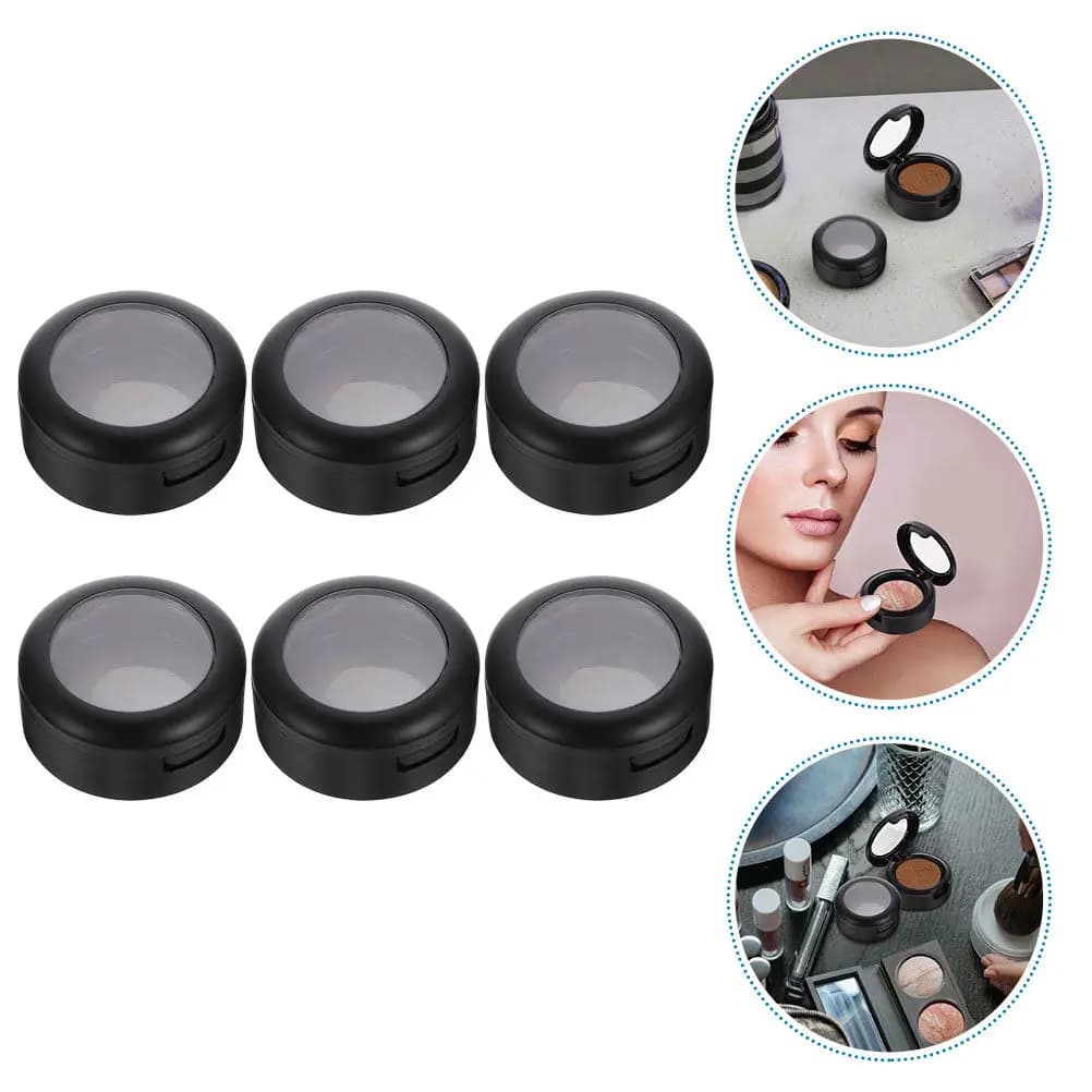 Set di 6 Contenitori Portatili per Ombretti, Blush e Fondotinta, Design Pratico Anti-Perdita, Palette per Trucco