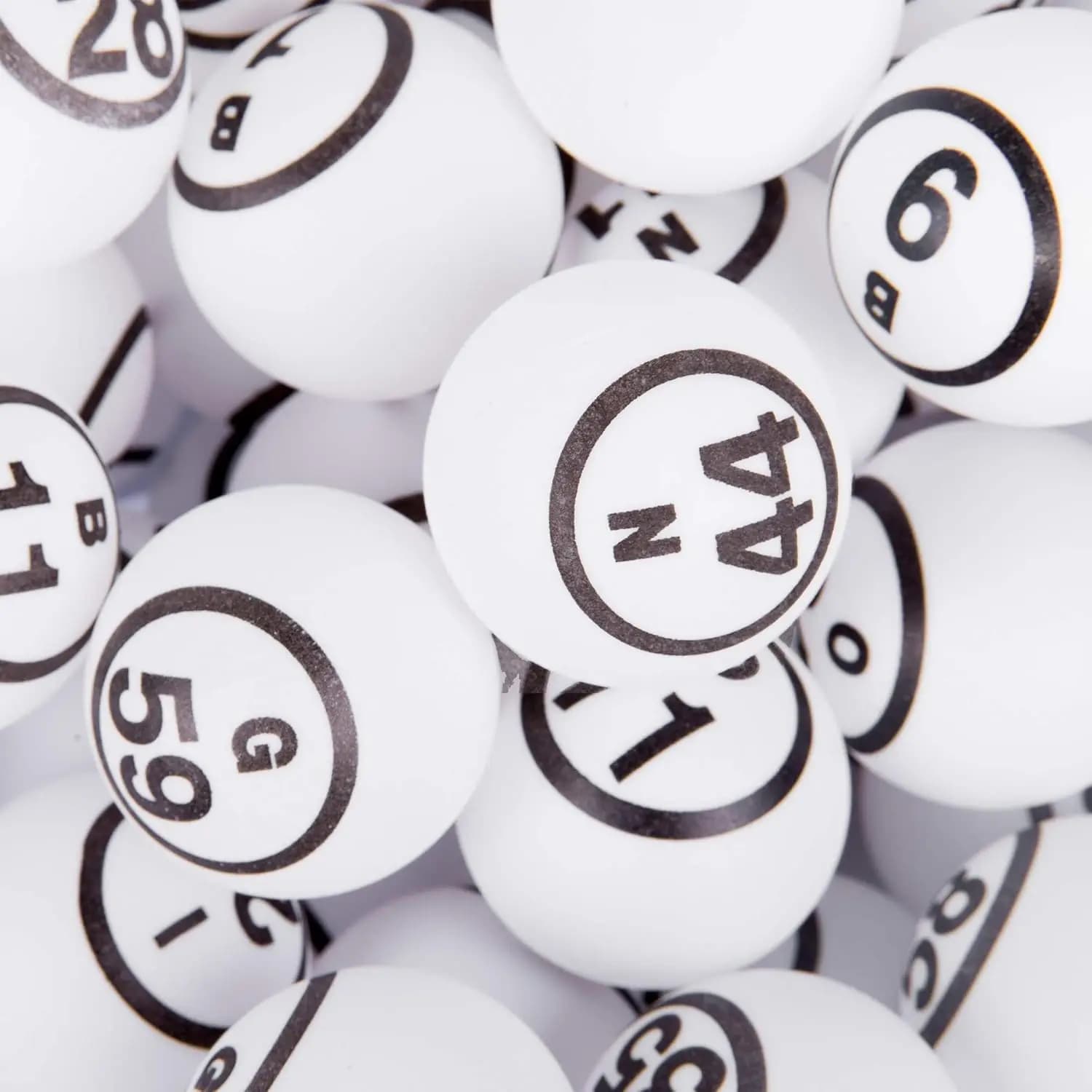 Palline da ping pong da 1,57 pollici (40 mm) per gabbia da gioco per bingo per feste di grandi gruppi Giochi per famiglie