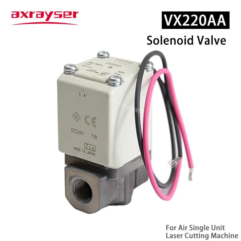SMC VX220AA Original 24V 220V 1/4 "BSP Direct 2 Way Post for Cutting Machine Parts Single Air Fiber Laser Unit