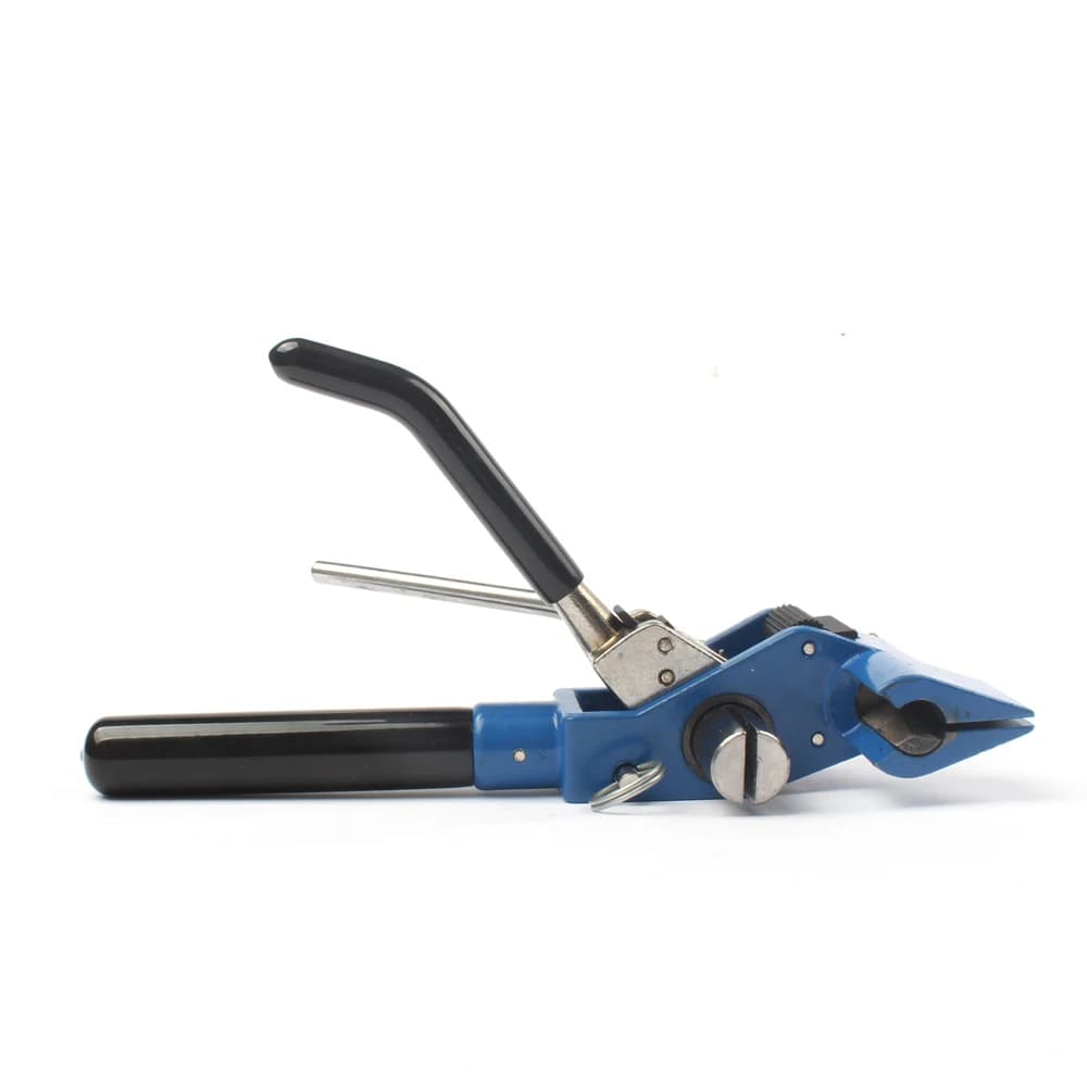 Pistola per fascette per cavi in acciaio inossidabile Strumento per fascette per cavi con cerniera in acciaio inossidabile per larghezza 4,6-19 mm spessore 0-0,8 mm Blu
