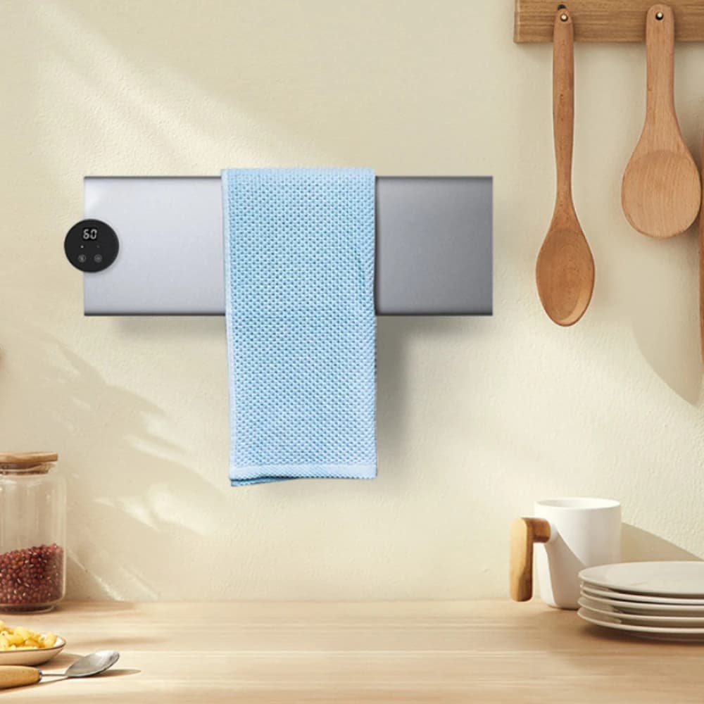 Portasciugamani elettrico intelligente di grandi dimensioni per bagno, con funzione di disinfezione e asciugatura, accessorio da bagno riscaldato.