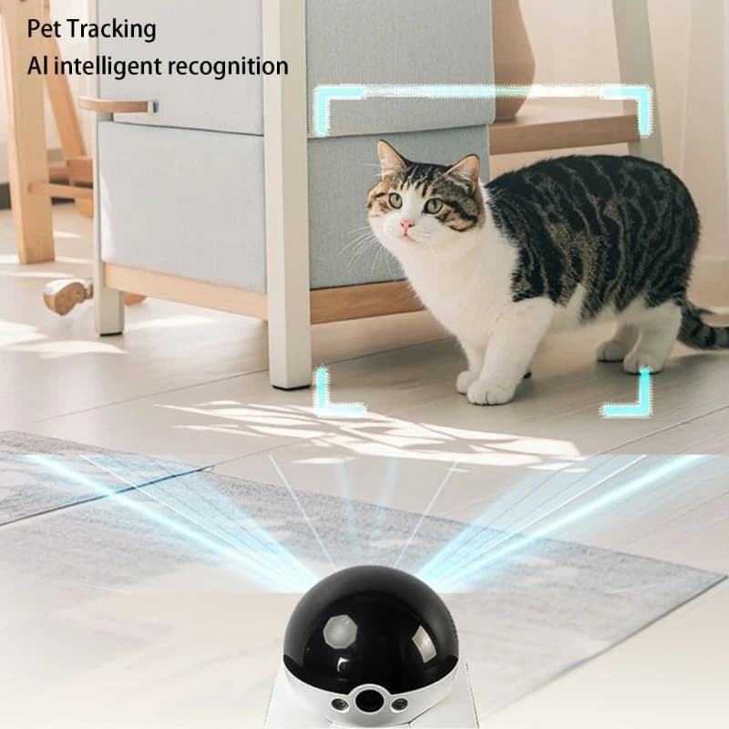 Real-time mobile security robot camera for pets with live power 1080P and voice chat, with live power 1080P and voice chat