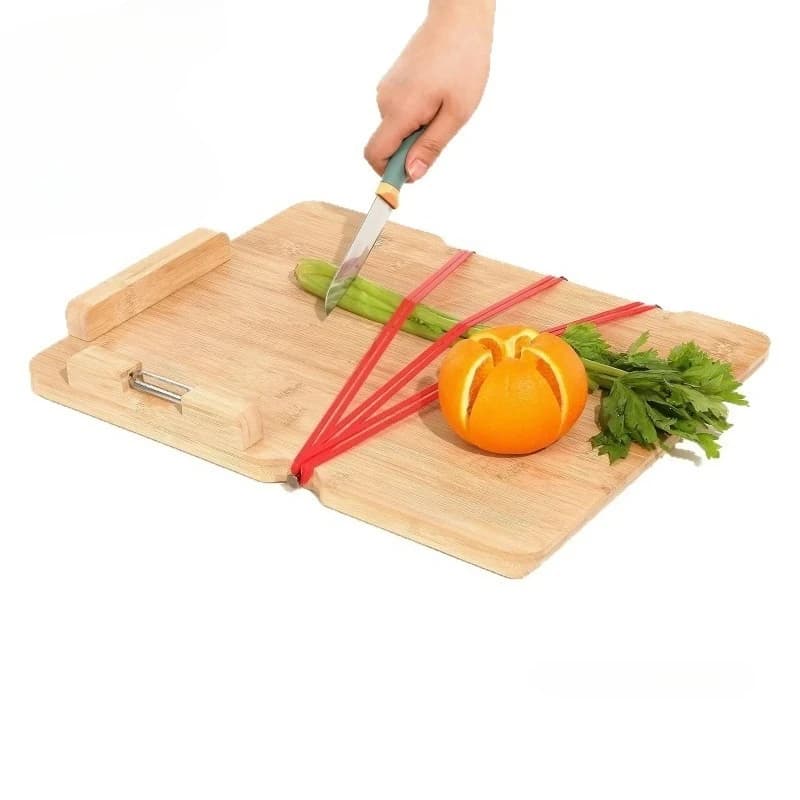 Wooden single-hand cutting board household kitchen vegetable multifunctional cutting board for people with disabilities