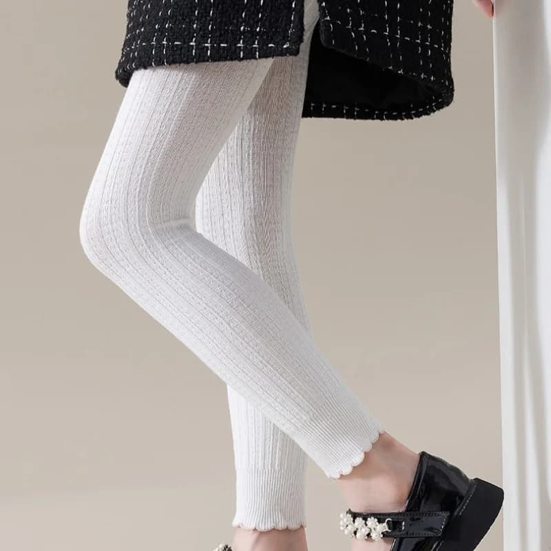0-12Y Spring Autumn Baby Leggings Toddler Girls Tights Kids Soild Cotton Ankle Length Pants Children Pantyhose