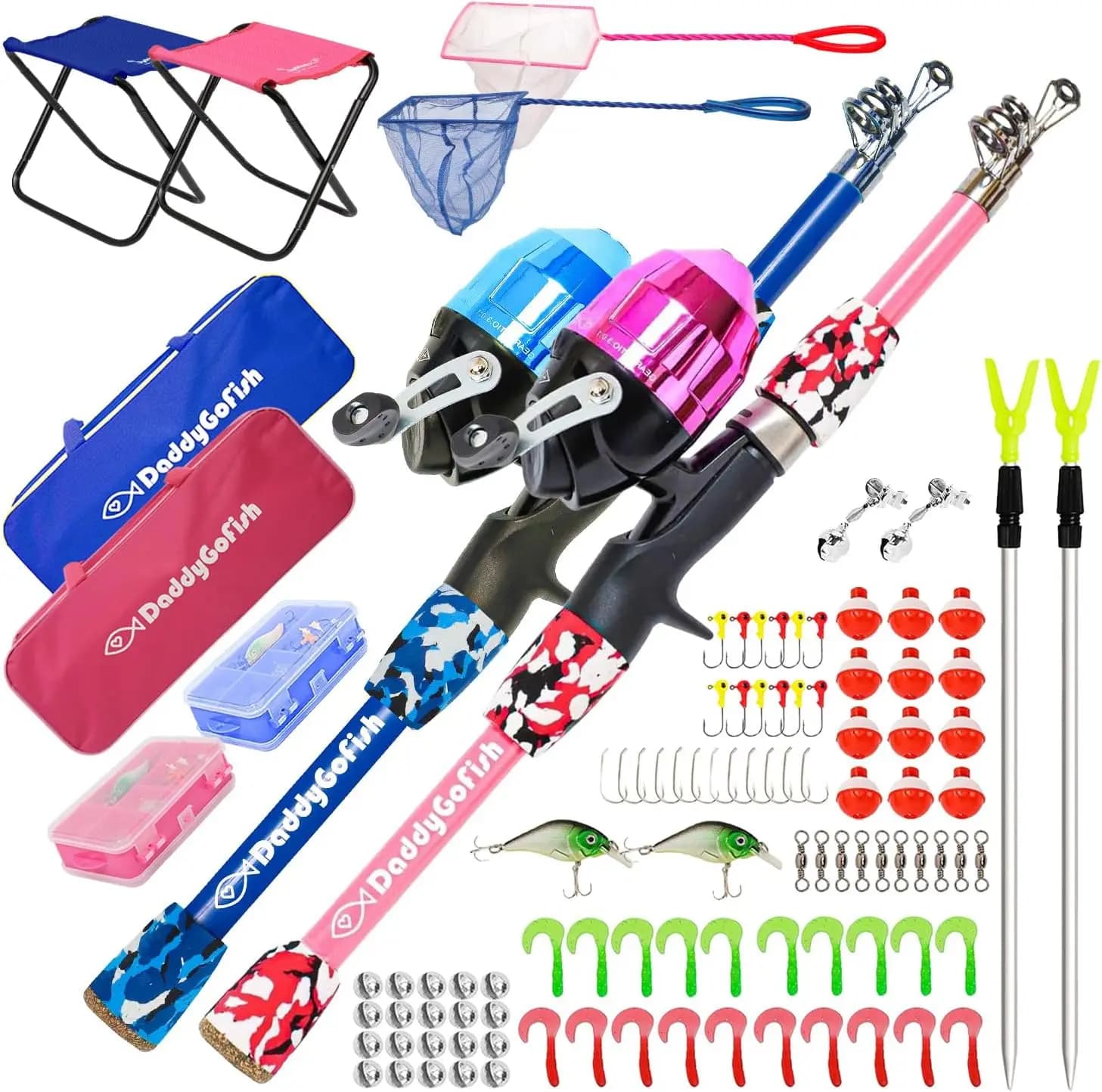 Set Completo Canna da Pesca, Mulinello e Scatola Attrezzi per Pescatori Principianti - Kit Attrezzatura da Deriva