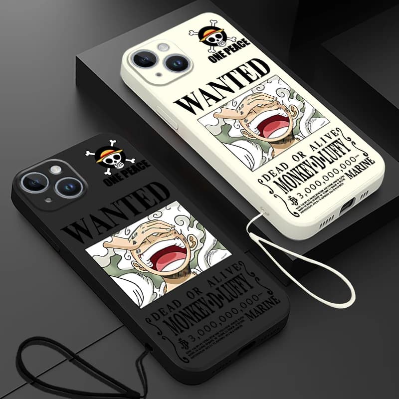 Cover per Apple iPhone 17 Pro Max 16 XS XR 12 Plus 15 Air 7 8 11 13 Mini, Custodia per Telefono Anime O-Ones Pieces Luffy