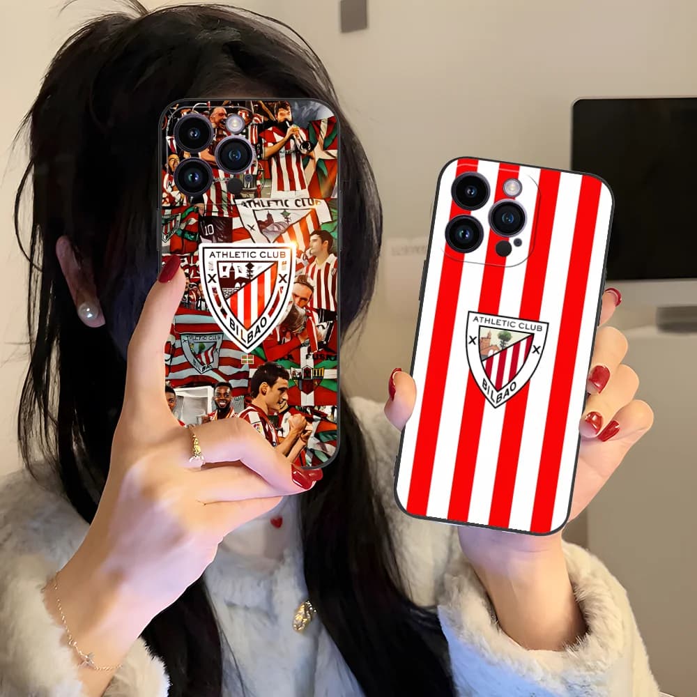 Custodia per cellulare B-Bilbao per iPhone 16 15 14 13 12 11 X XR XS 8 7 Pro Max Plus Mini Cover per smartphone nera per cellulari