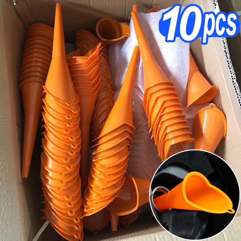 Auto Stelo Lungo Imbuto Benzina Olio Strumento di Riempimento Carburante Anti-spruzzi Imbuto di Plastica Moto Strumenti di Rifornimento Accessori Auto