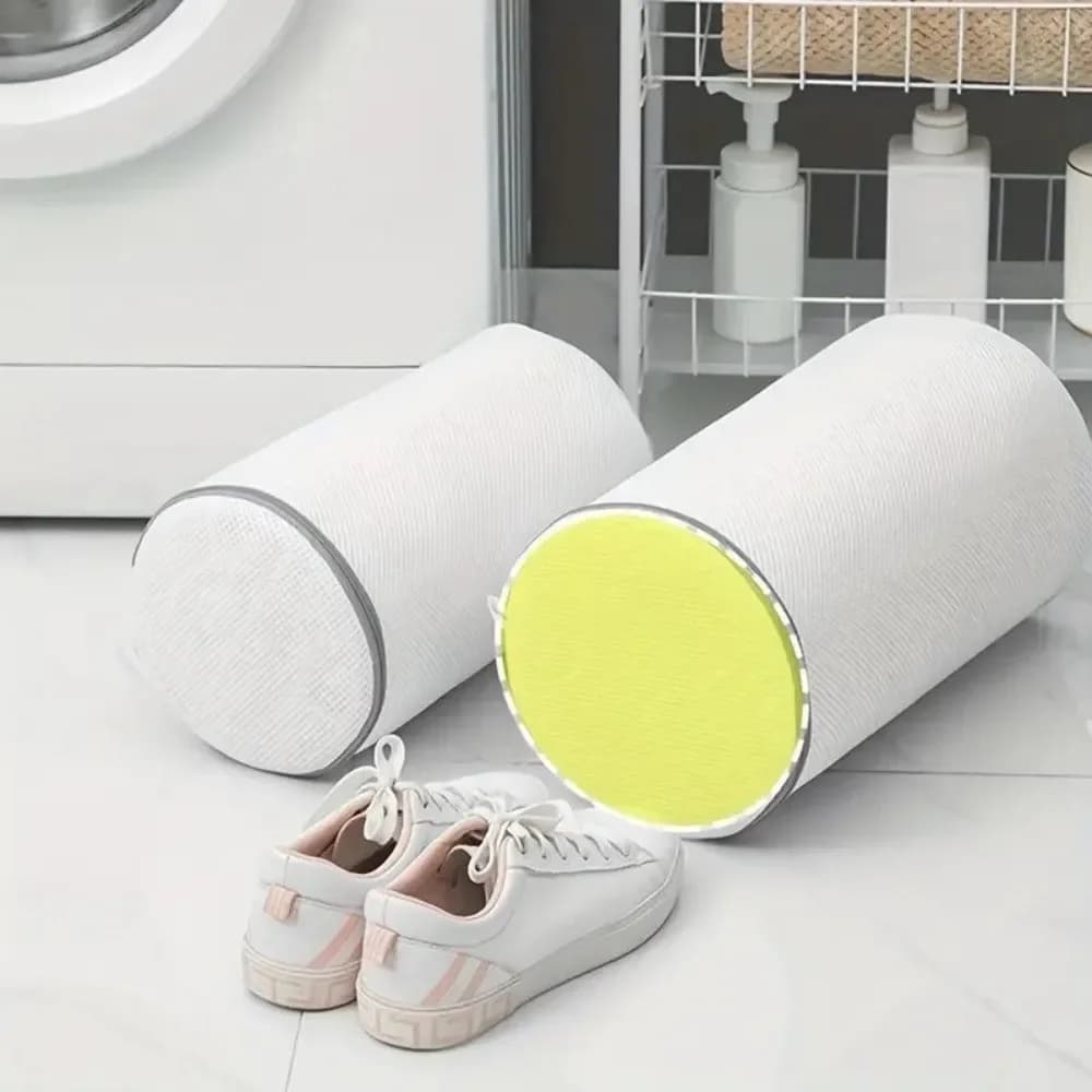 Versatile bag for washing mesh shoes Zipper closure Shoe cleaning bag Dacron Bag for durable reusable linen