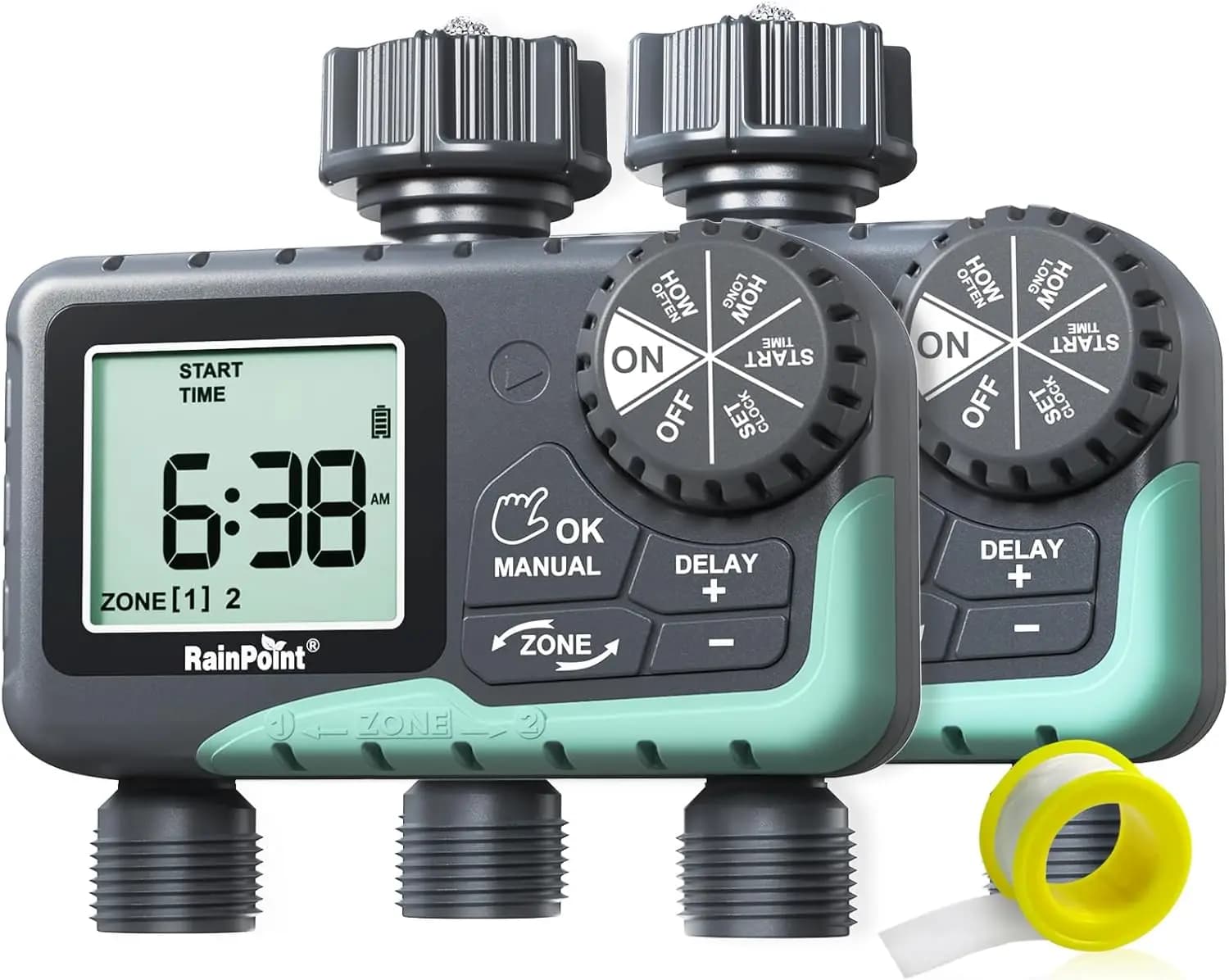 Timer for 2 Zone irrigation with Ritardo per Pioggia, Irrigation Manual and Automatic for Prato