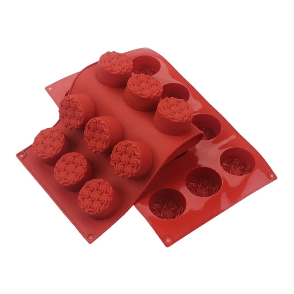 12 fori circolari fiori modellati stampi per torte in silicone mousse dessert croccante cioccolato stampo per gelato gelatina budino strumenti di cottura