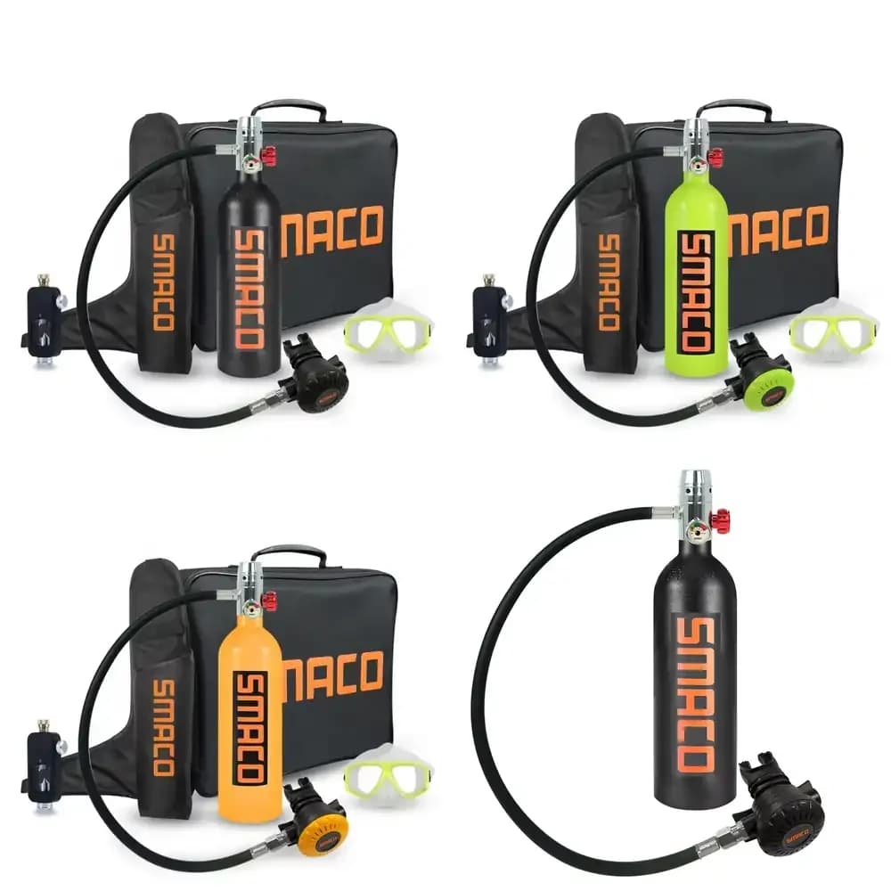 Adattatore SMACO per bombola ad alta pressione da 1L per respiratore subacqueo, attrezzatura per immersioni subacquee 200bar 3000psi 20MPa subacqueo