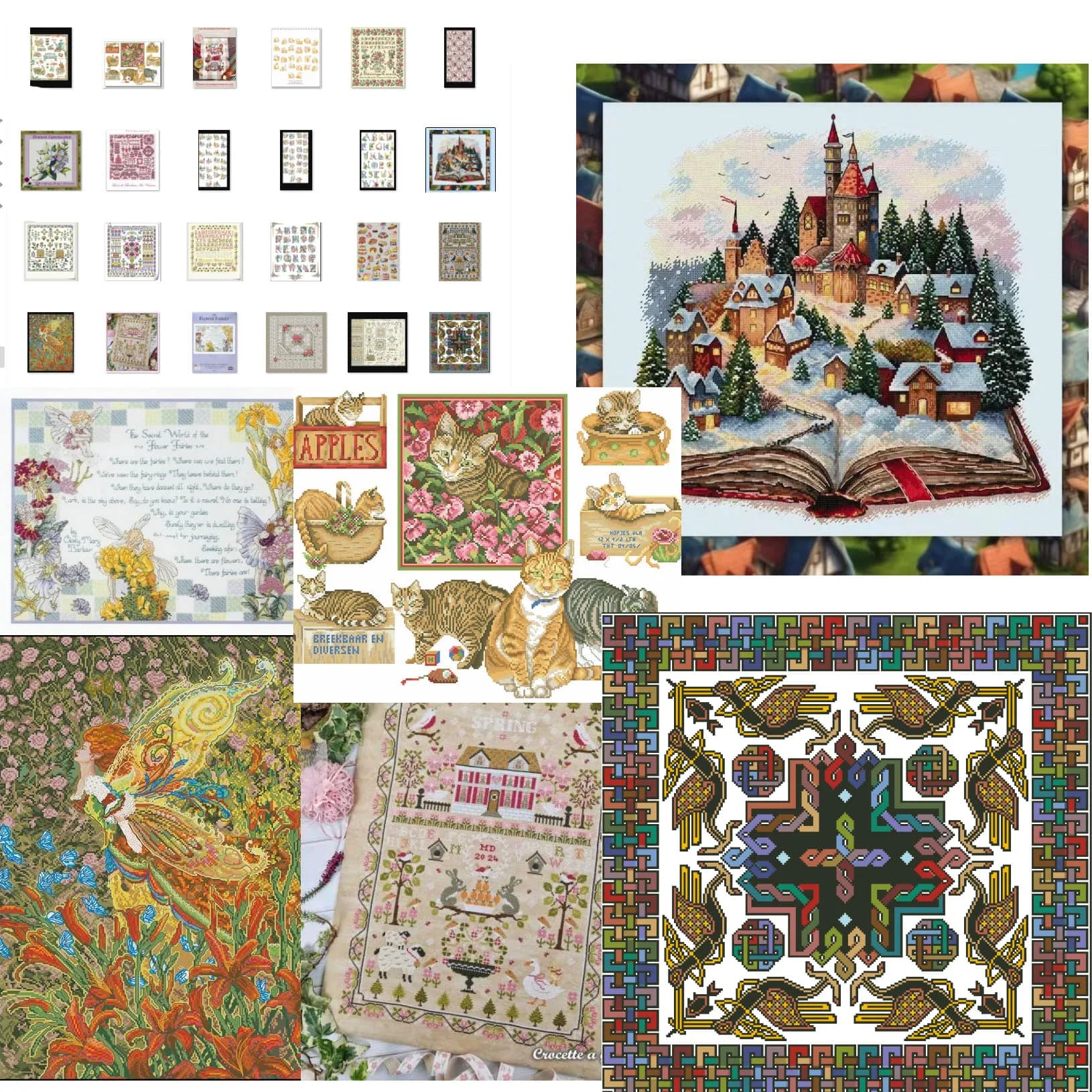 Bellissimi motivi floreali 75-67 Kit punto croce Set ricamo cucito Set punto croce fai da te Artigianato cucito su tela
