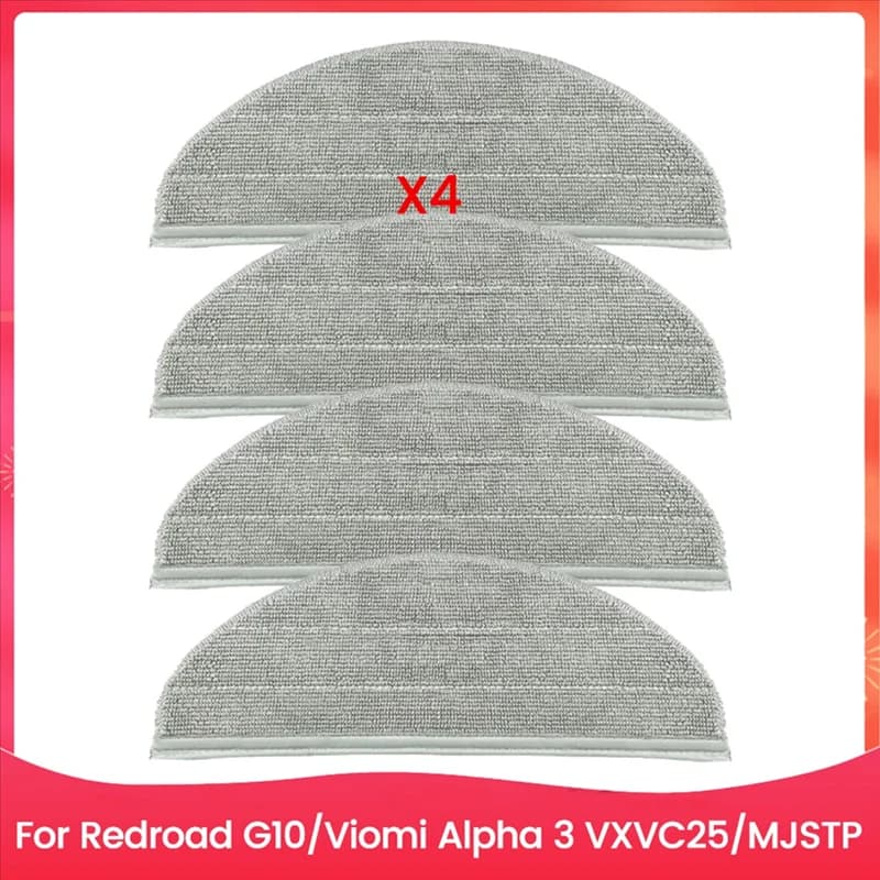 B98A-4PCS Mop Cloth Pads Forforredroad G10 Forviomi Alpha 3 VXVC25/MJSTP Mop Cloth Replacement Parts